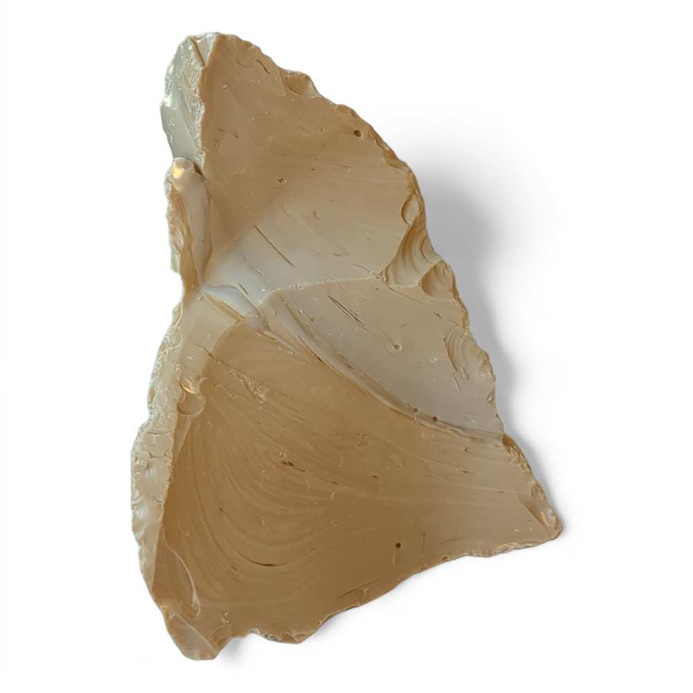 Carmel Chocolate Cream Art Glass Cullet‎ Swirled Opaque Slag Glass #4XL68